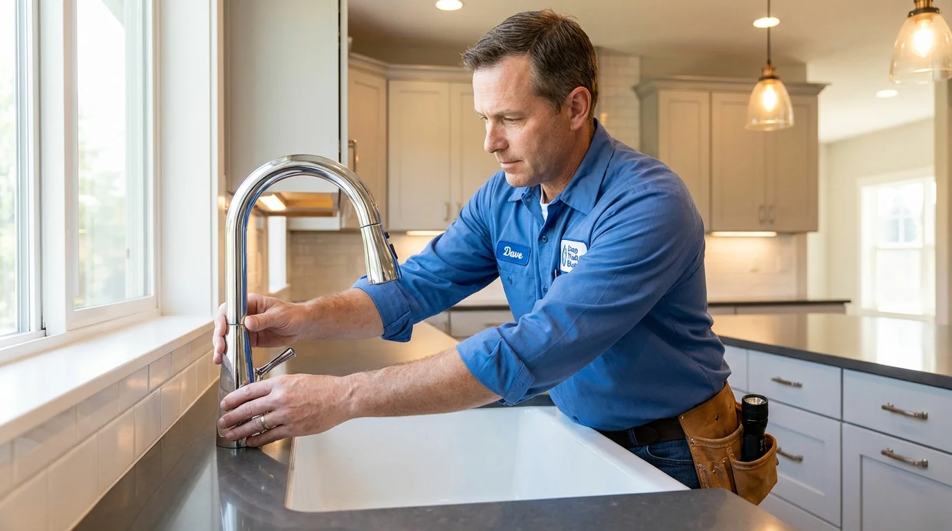 Kitchen faucet installation by Johns Plumbing LLC in Atoka